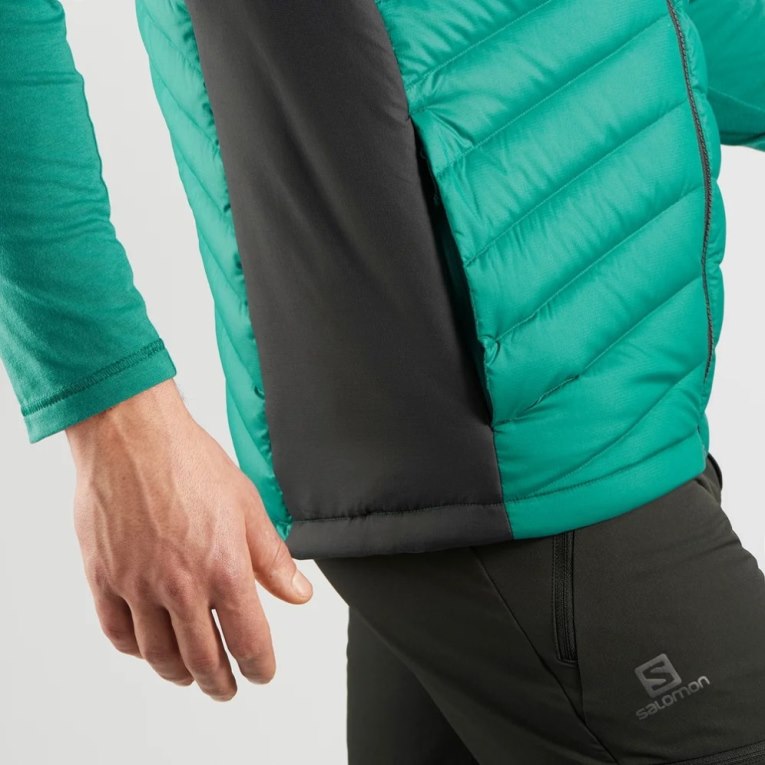 Salomon Essential Xwarm Down Zateplené Vesty Panske Zelene | SK 9ABFOS